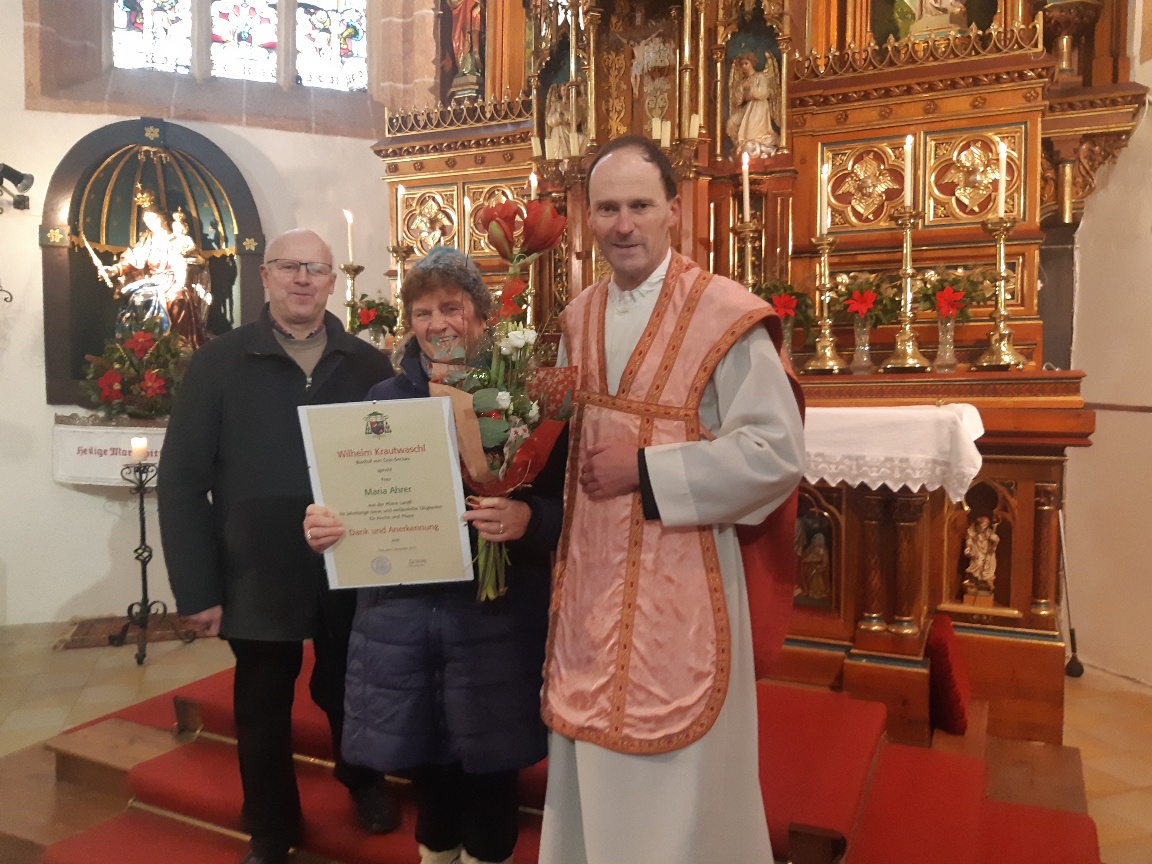 Pfarre Landl / Verena Krenn, Bettina Pfeiler, Fritz Schweiger Ehrungen 2022